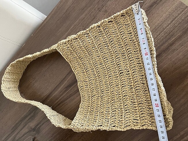Beden Kağıt ipten el örgüsü hasır kol çantası