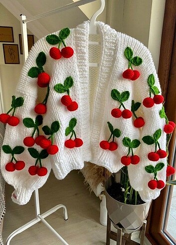 Kadın Kirazlı Hırka 