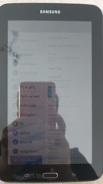 Beden Renk Samsung tab 3 lite tablet