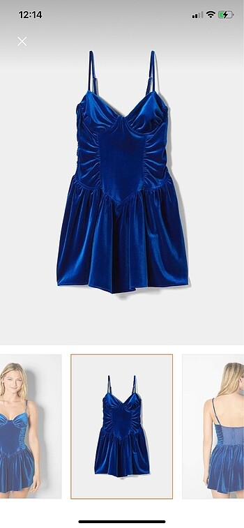 Bershka Bershka kadife mini elbise
