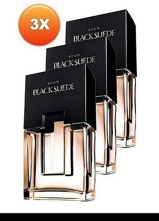 3 adet avon black suede erkek parfüm