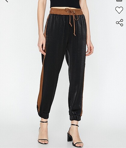 Saten kumaş jogger pantolon