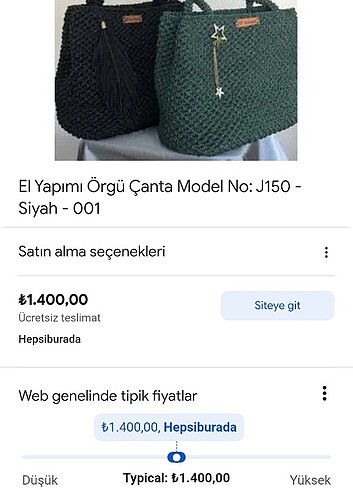 El örgüsü MAKROME çanta - Görsel 2