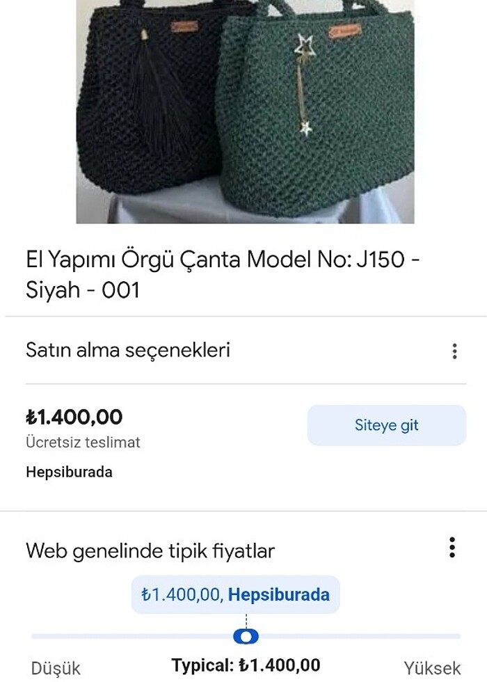 El örgüsü MAKROME çanta - Görsel 2