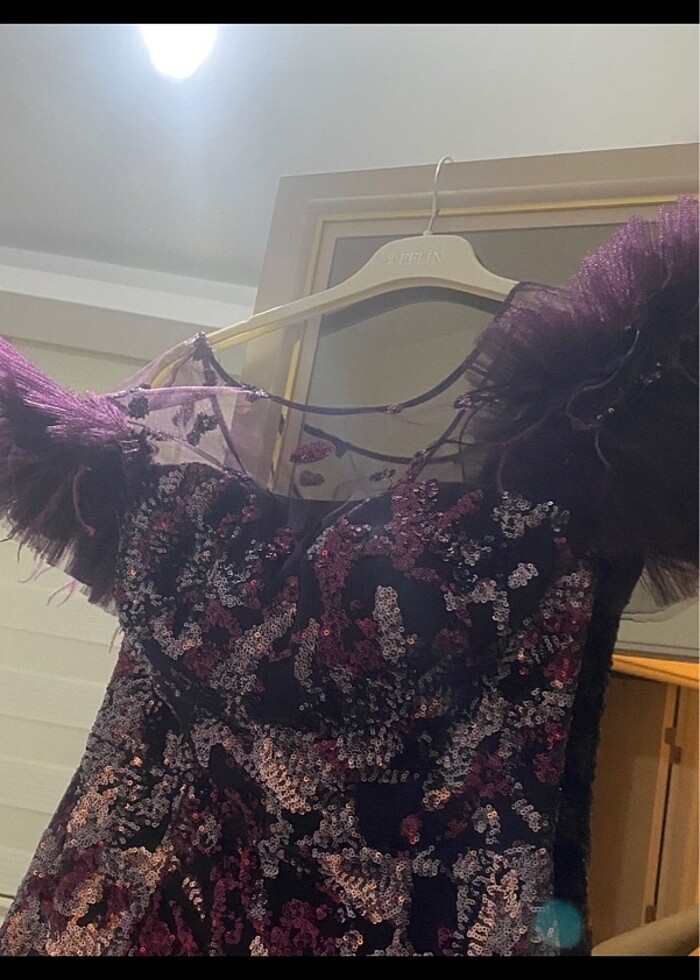 Pullu abiye elbise - Görsel 2