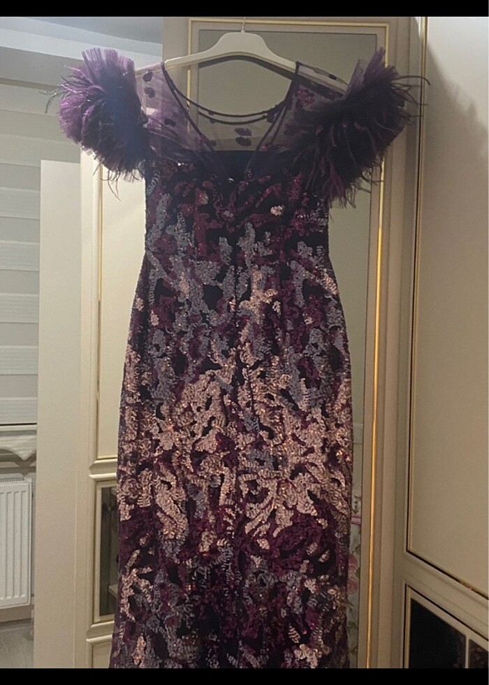 Pullu abiye elbise - Görsel 4