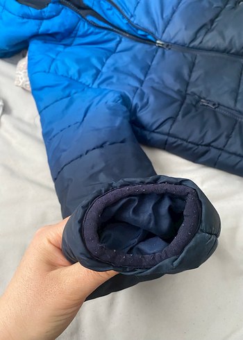 Koyu Mavi Erkek Çocuk Kapüşonlu Mont - Görsel 5