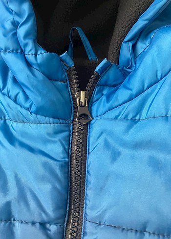 Koyu Mavi Erkek Çocuk Kapüşonlu Mont - Görsel 3