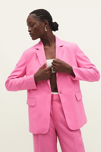 stradivarius pembe blazer ceket