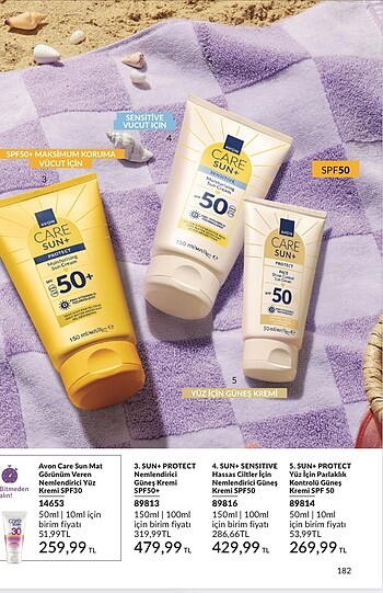 Beden Renk Avon Güneş kremi