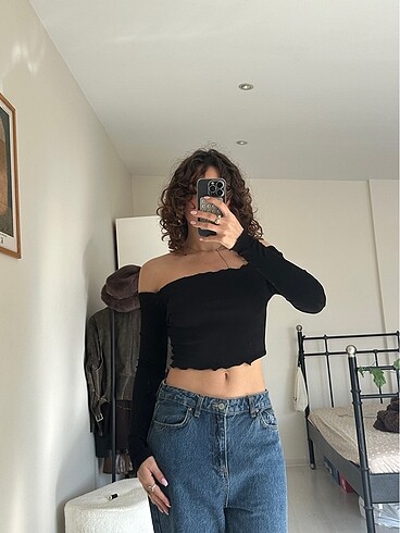 H&M kayık yaka bluz