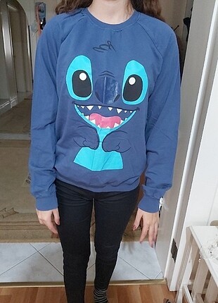 Stitch desenli sweatshirt 