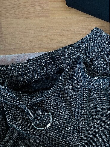 Bershka gri bol paça pantolon