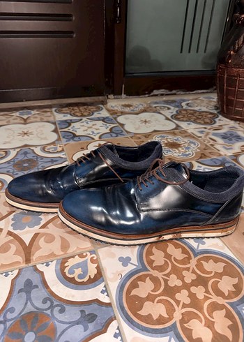 Erkek Klasik Mavi Deri Ayakkabı - Görsel 2