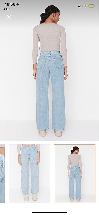 38 Beden mavi Renk Trendyolmilla jean