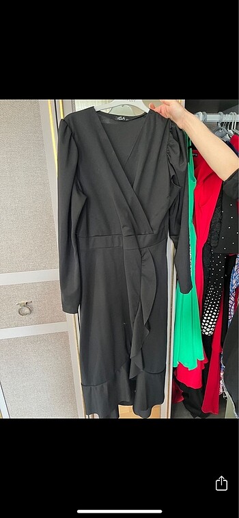 Diğer Siyah midi elbise