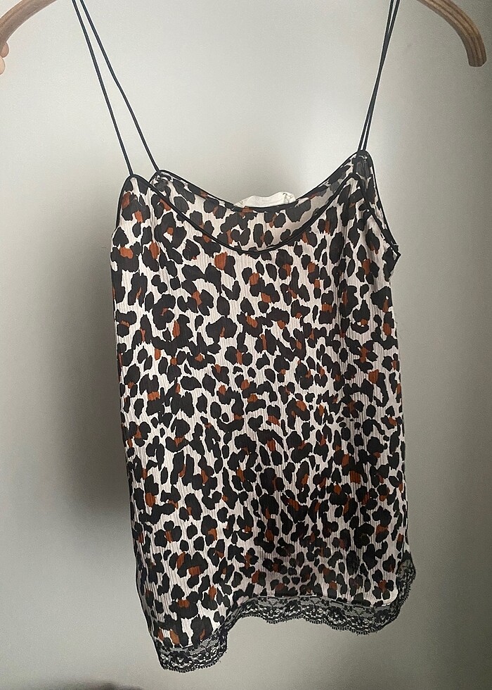 Mango leopar askılı üst - Görsel 2