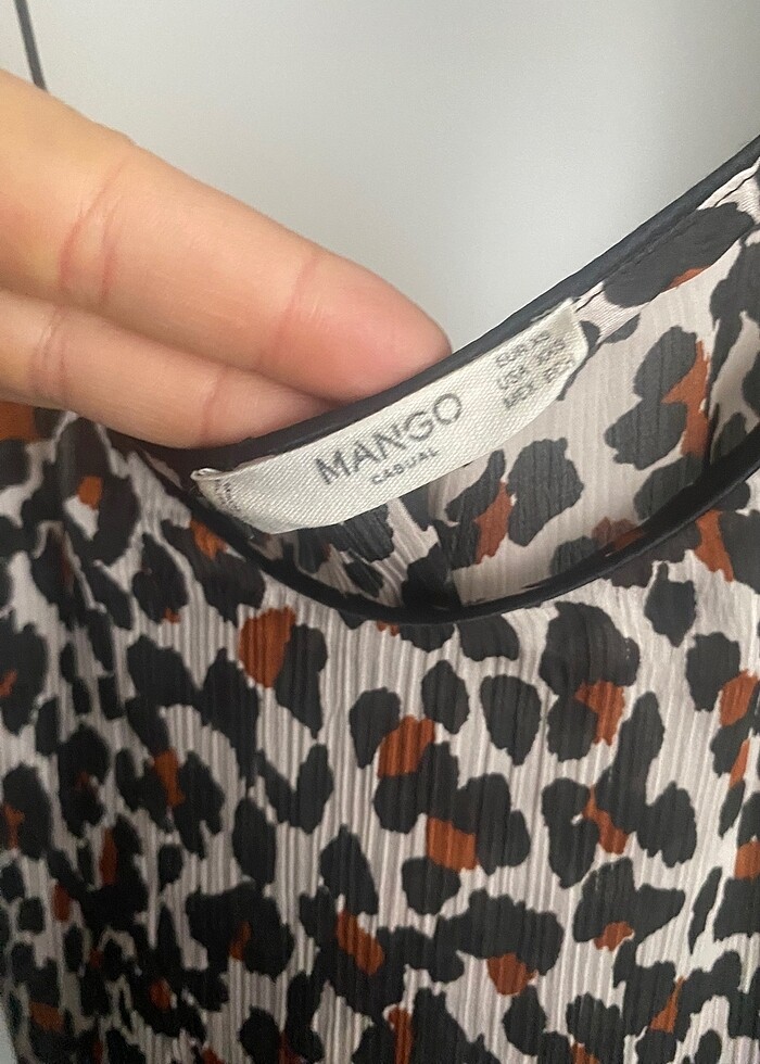 Mango leopar askılı üst - Görsel 3