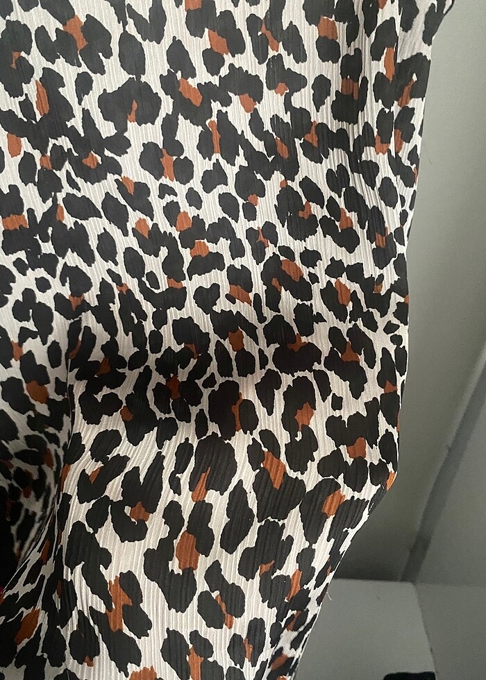 Mango leopar askılı üst - Görsel 5