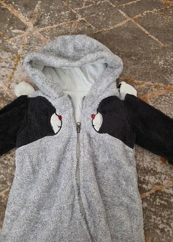 Gri Kürklü Bebek Tulumu - Görsel 2