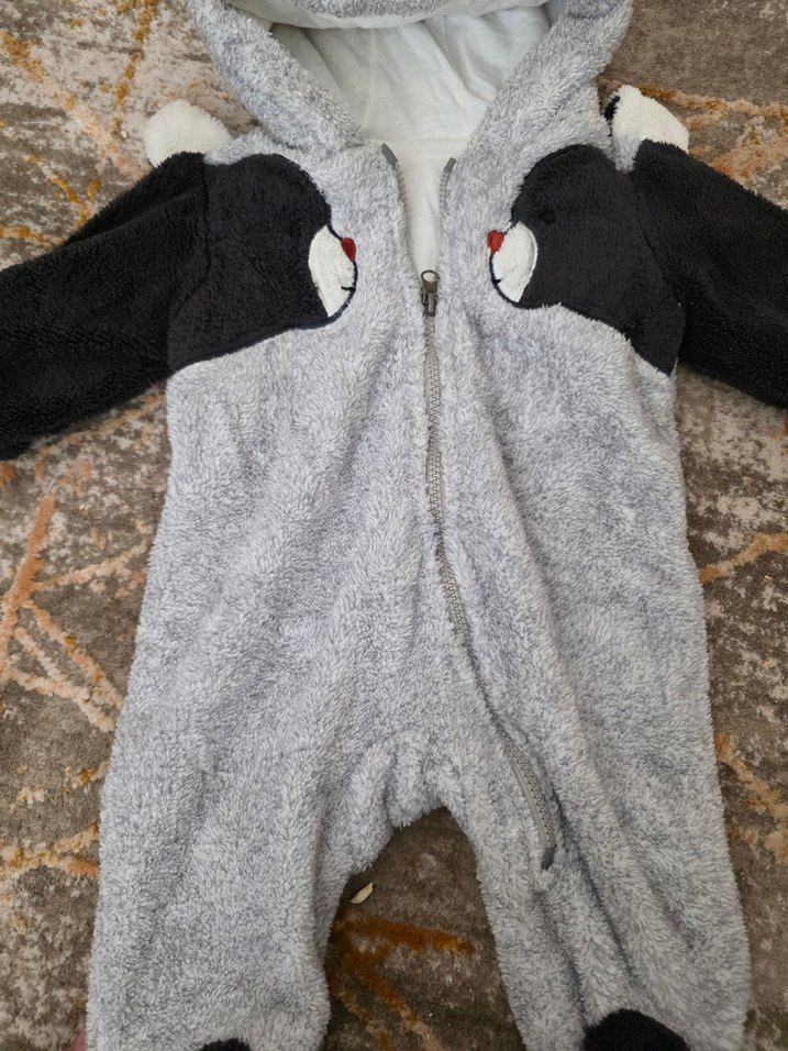 Gri Kürklü Bebek Tulumu - Görsel 3