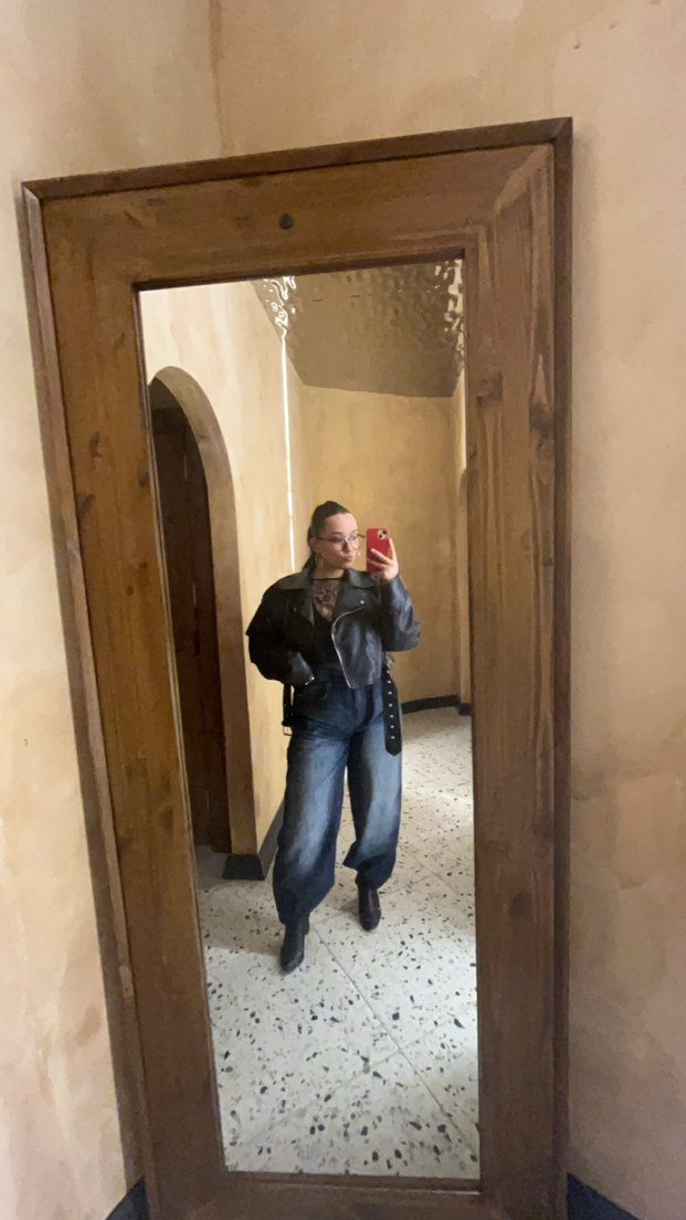 Bol Kesim Midi Kot Pantolon - Görsel 2