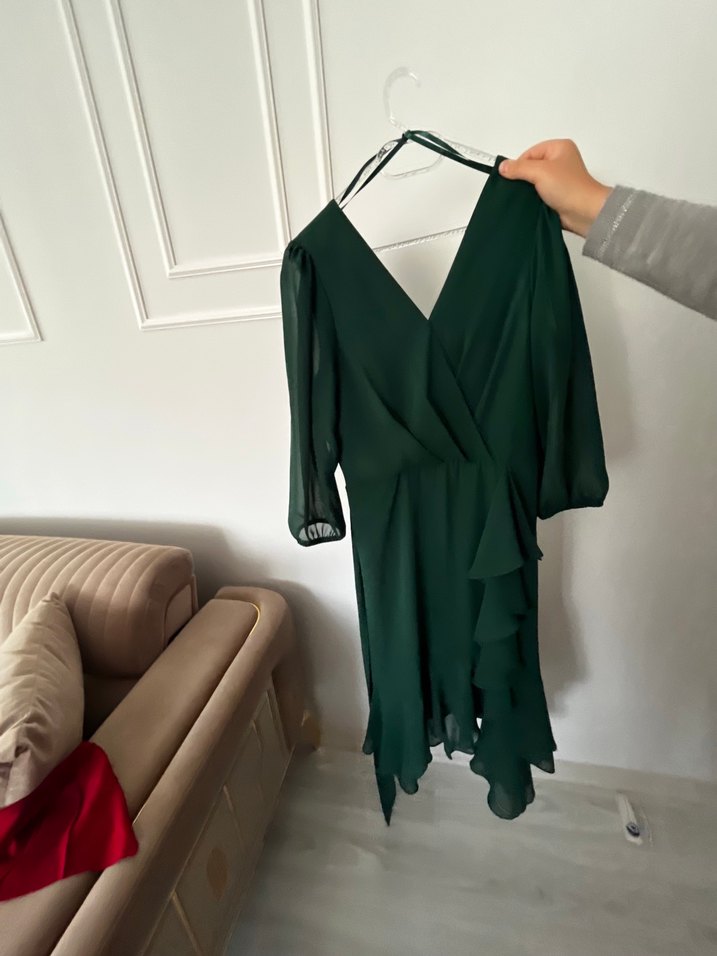 Bordo Uzun Kollu Mezuniyet Elbisesi - Görsel 3