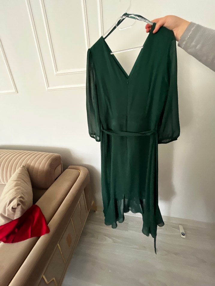 Bordo Uzun Kollu Mezuniyet Elbisesi - Görsel 5