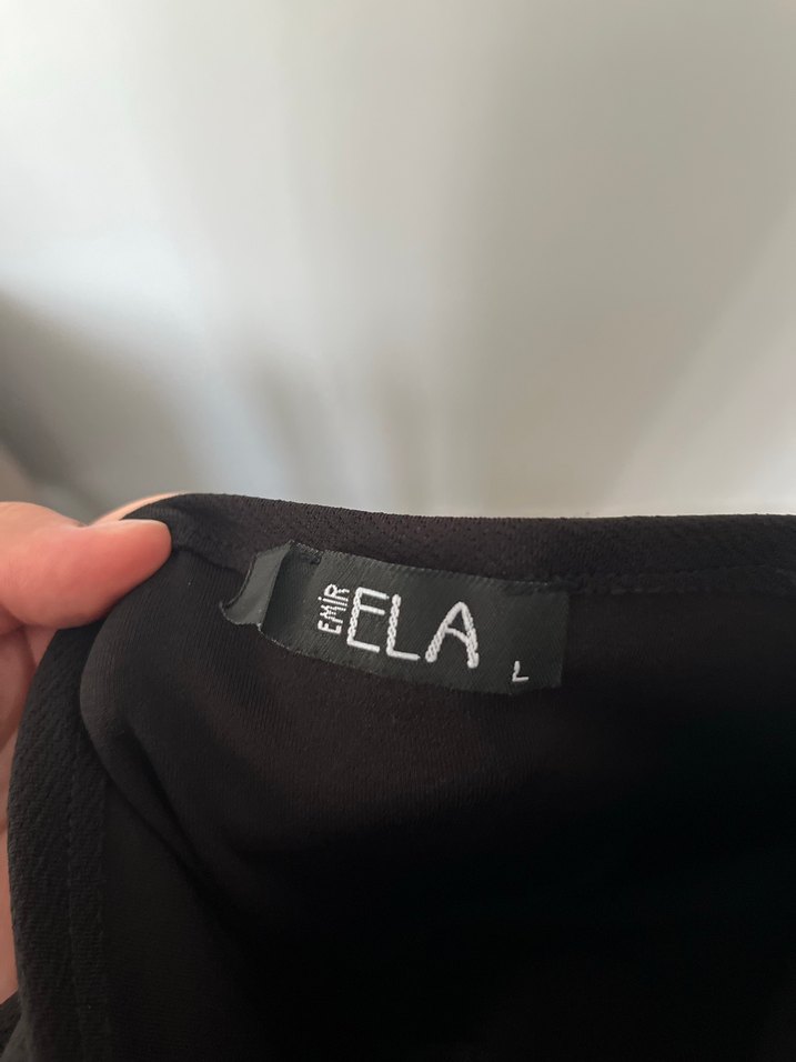 Siyah Drapeli Uzun Abiye Elbise - Görsel 5