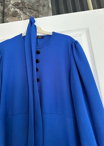 Mavi uzun elbise - Görsel 2