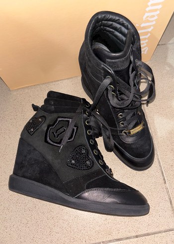 John Galliano Siyah High Top Sneaker Kutulu