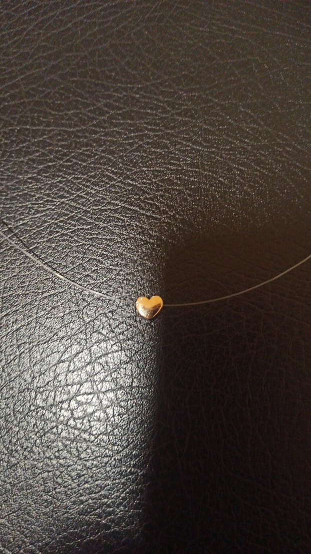 kalp kolye ince misina ile - Görsel 3