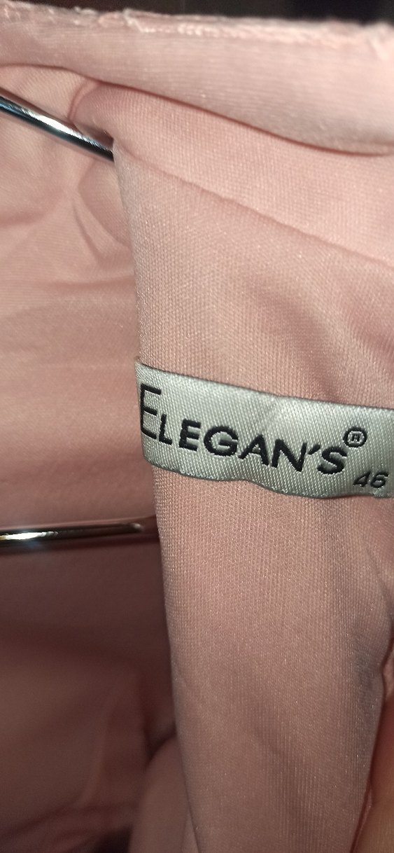 Pembe Nakışlı Uzun Drapeli tesettür Abiye Elbise - Görsel 4