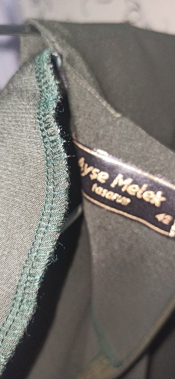 yeşil Uzun Kollu Gotik Salaş Elbise - Görsel 4