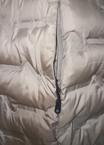 Bej Kadın Midi Kaban Fermuarlı orjinal marka - Görsel 2