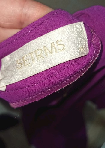 Uzun Mor V Yaka Kadın Elbise - Görsel 3