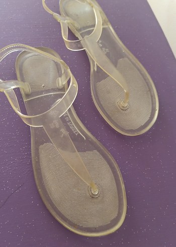 Şeffaf Bej Kadın Sandalet