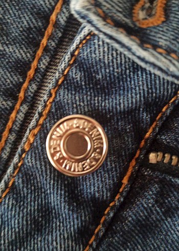 Lacivert Kadın Denim Mini Şort - Görsel 4