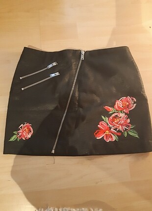 H&M Deri Mini Etek 38
