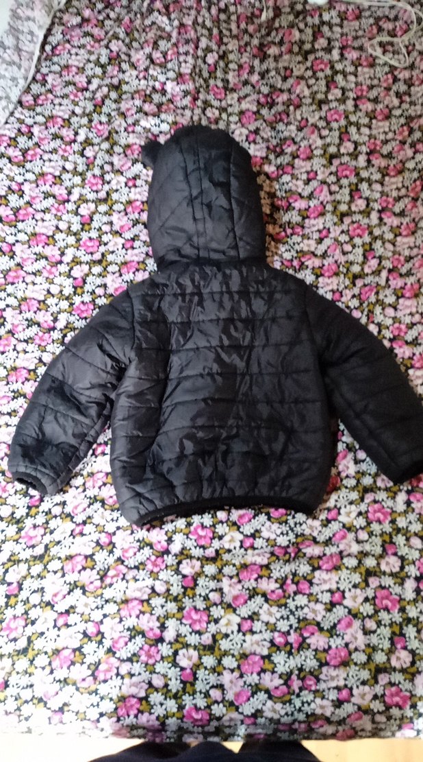 Kürklü Kapüşonlu Siyah Erkek Çocuk Mont - Görsel 2