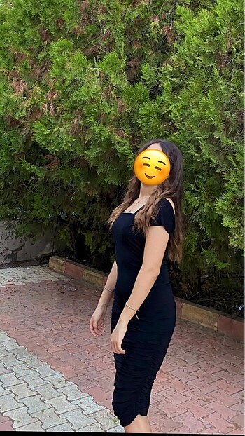 Önü Büzgülü Siyah Abiye