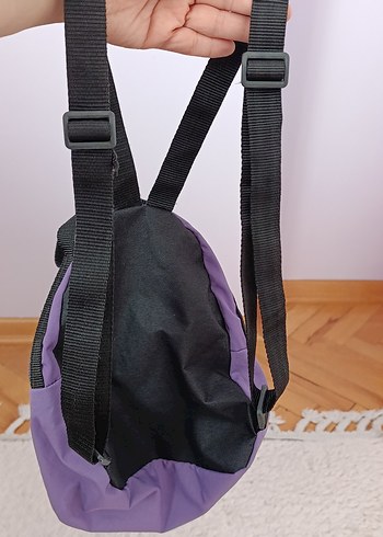 Mor Fermuarlı Kadın Sırt Çantası - Görsel 6