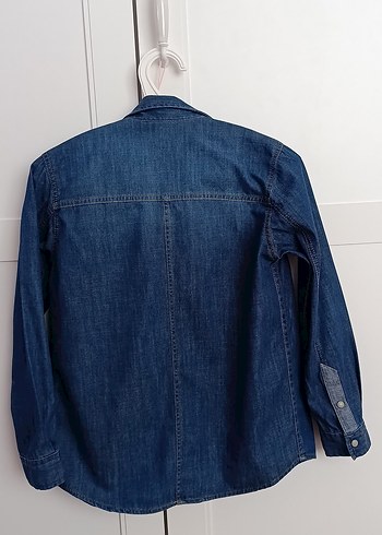 Düğmeli Erkek Çocuk Kot Gömlek - Görsel 2