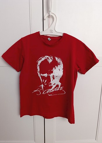 Kırmızı Atatürk Kısa Kollu Tişört - Görsel 3