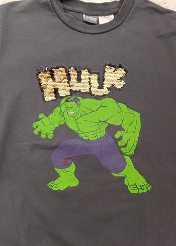 Erkek Çocuk Gri Hulk Baskılı Sweatshirt - Görsel 7