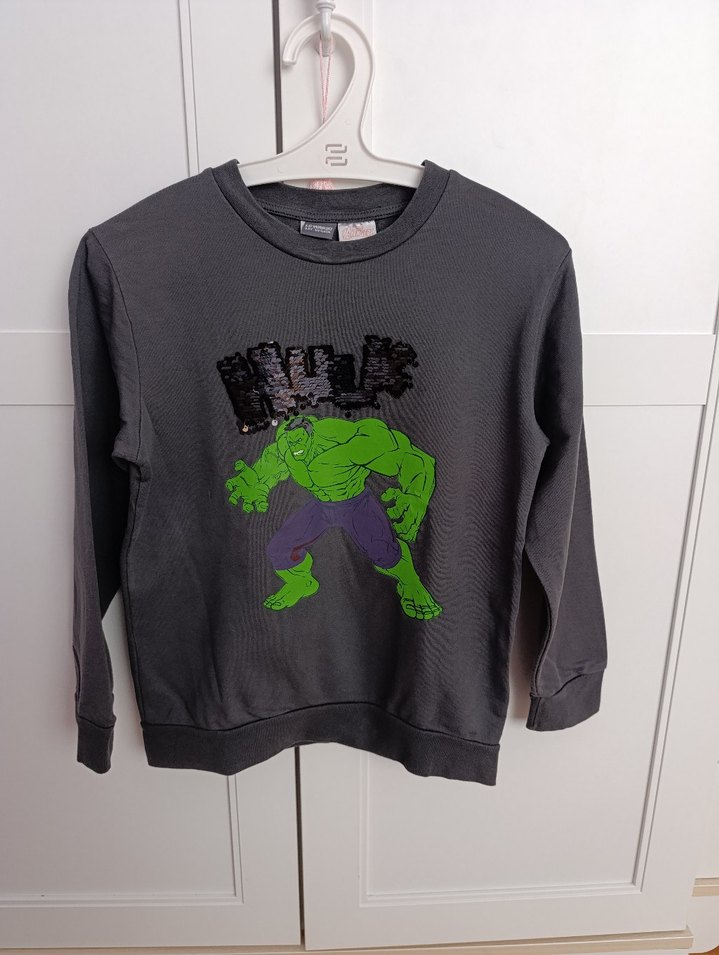 Erkek Çocuk Gri Hulk Baskılı Sweatshirt - Görsel 2