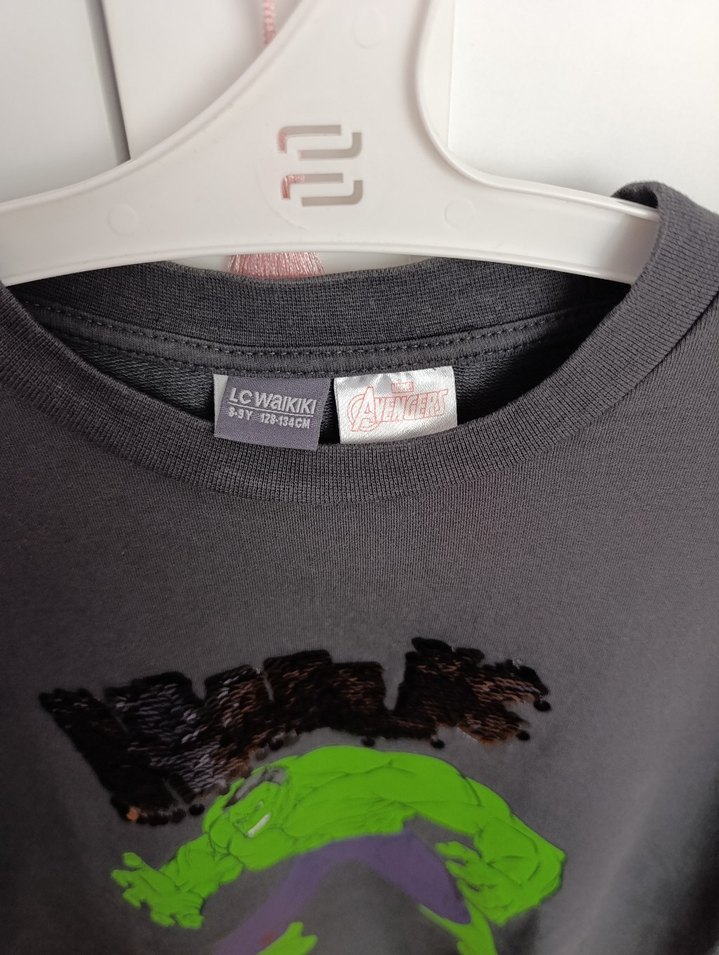 Erkek Çocuk Gri Hulk Baskılı Sweatshirt - Görsel 3