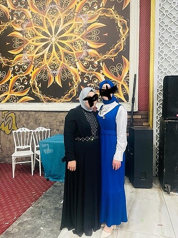 46 Beden siyah Renk Tesettür bayan elbise