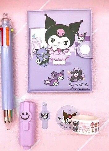 Beden Sanrio kuromi kırtasiye kiti