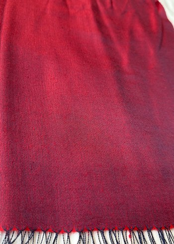 Bordo İpek Görünümlü Kadın Şal - Görsel 2